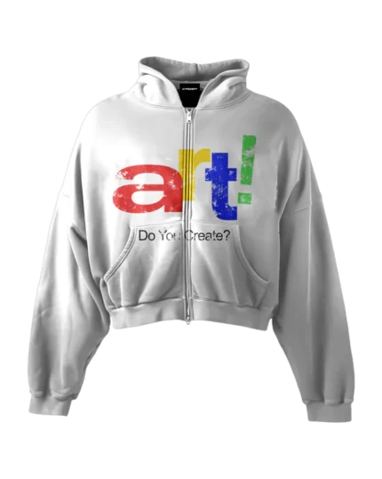 'DO YOU CREATE?' HEAVYWEIGHT BOXY ZIPUP HOODIE