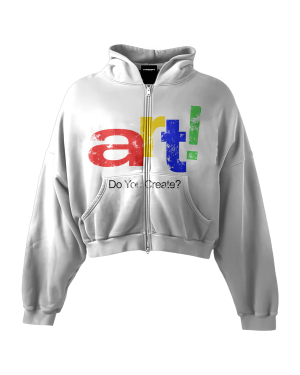 ARTS_HOODIEE 'DO YOU CREATE?' HEAVYWEIGHT BOXY ZIPUP HOODIE