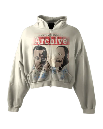 'SWORD & SHIELD' HEAVYWEIGHT BOXY ZIPUP HOODIE
