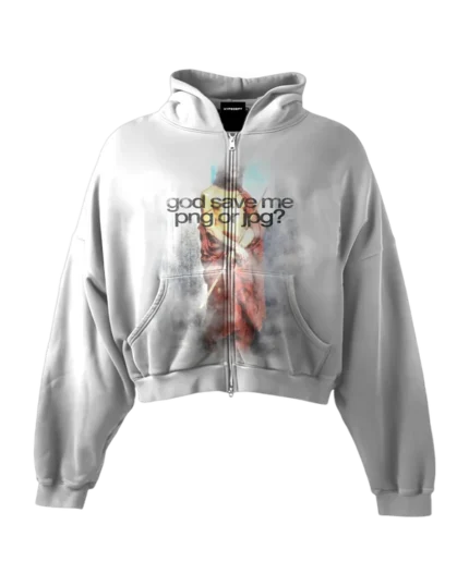 'SAVE ME' HEAVYWEIGHT BOXY ZIPUP HOODIE