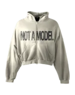 'NOT A MODEL' HEAVYWEIGHT BOXY ZIPUP HOODIE