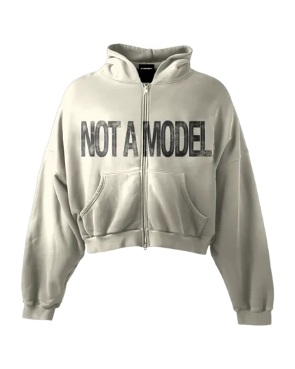 'NOT A MODEL' HEAVYWEIGHT BOXY ZIPUP HOODIE