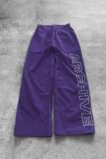 ARCHIVE 'STATEMENT' NYLON PANTS - PURPLE