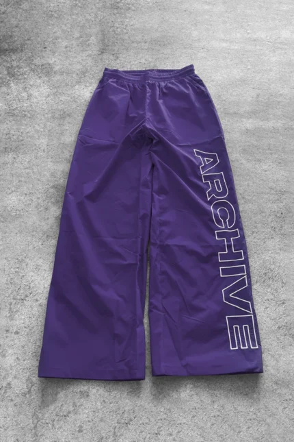 ARCHIVE 'STATEMENT' NYLON PANTS - PURPLE