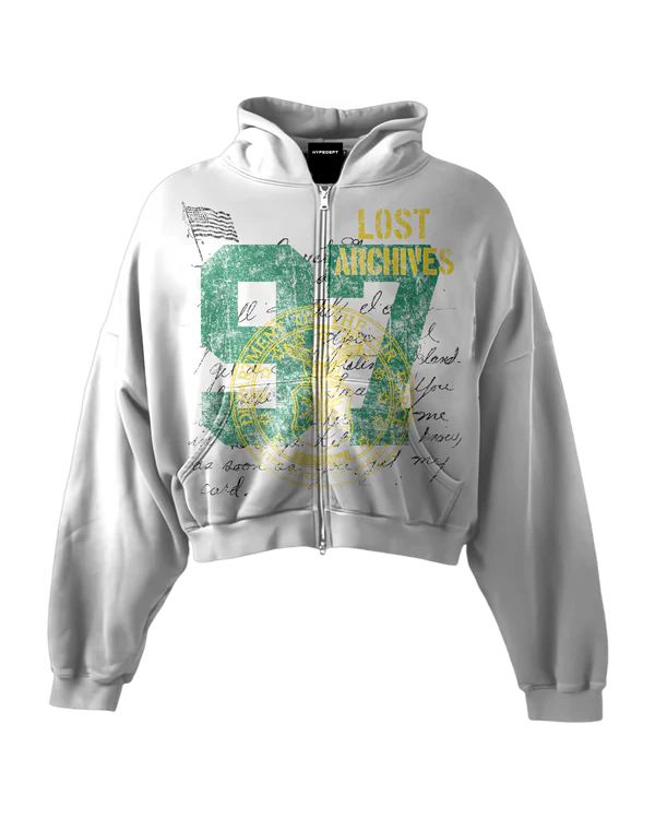 LOSTA2 '97' HEAVYWEIGHT BOXY ZIPUP HOODIE