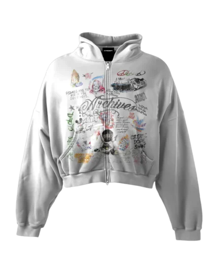 'GRAFFITI DREAMS' HEAVYWEIGHT BOXY ZIPUP HOODIE