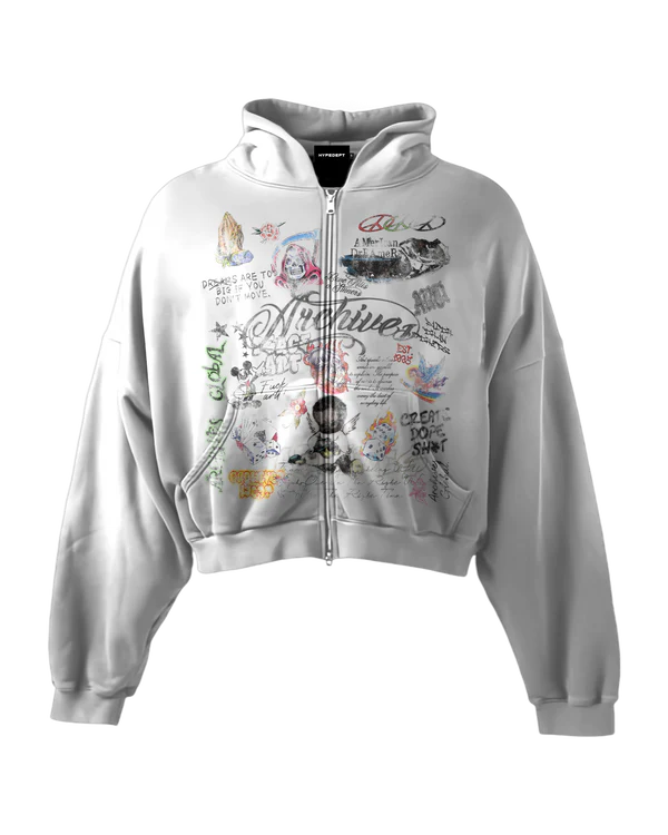 creATEW 'GRAFFITI DREAMS' HEAVYWEIGHT BOXY ZIPUP HOODIE
