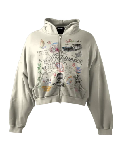 'GRAFFITI DREAMS' HEAVYWEIGHT BOXY ZIPUP HOODIE