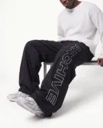 ARCHIVE 'STATEMENT' NYLON PANTS - BLACK