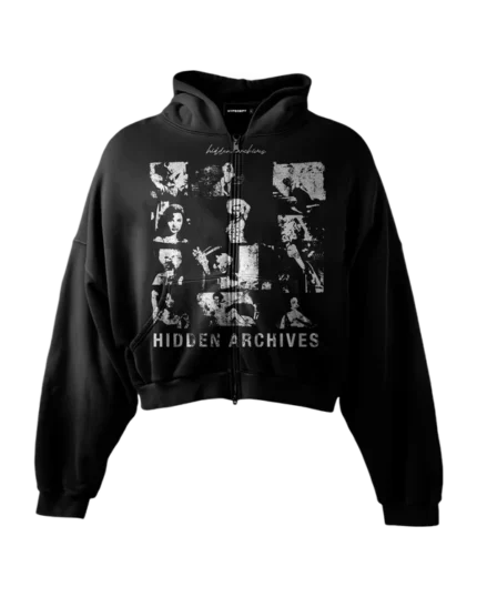'HIDDEN ARCHIVES' HEAVYWEIGHT BOXY ZIPUP HOODIE