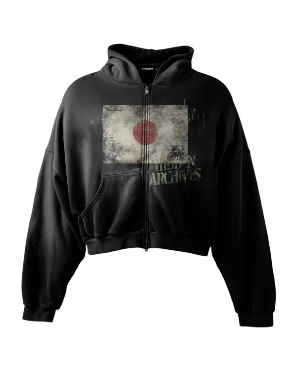 jpn_blk_hoodie 'JAPAN' HEAVYWEIGHT BOXY ZIPUP HOODIE