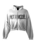 'NOT A MODEL' HEAVYWEIGHT BOXY ZIPUP HOODIE