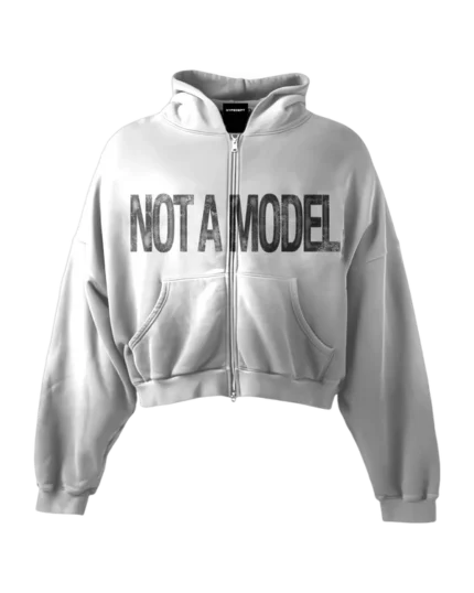 'NOT A MODEL' HEAVYWEIGHT BOXY ZIPUP HOODIE