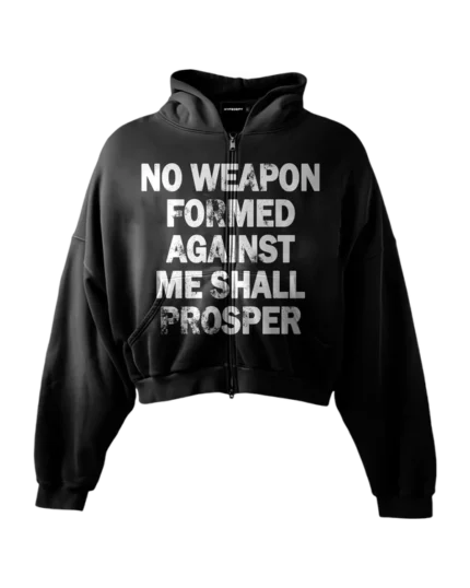 'NO WEAPON FORMED' HEAVYWEIGHT BOXY ZIPUP HOODIE