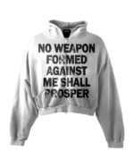 'NO WEAPON FORMED' HEAVYWEIGHT BOXY ZIPUP HOODIE